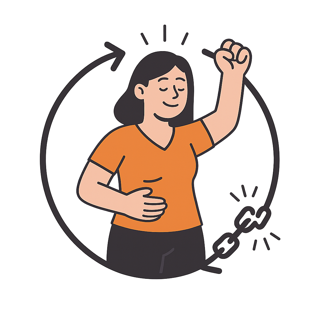 Illustration représentant une cliente de la kinésiologie qui prend en charge sa santé du coeur par l'exercice à Mascouche, Repentigny, Blainville, Rosemère